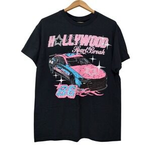 Alpha Collective Men's Sz L Hollywood Racing Graphic‎ Tee Cotton